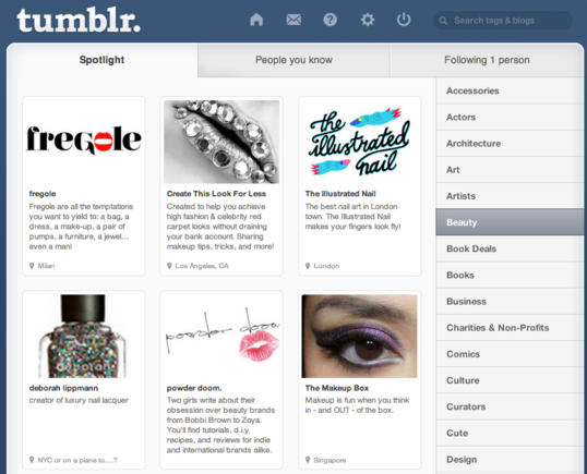 Tumblr is designed for short form, multimedia blogging.