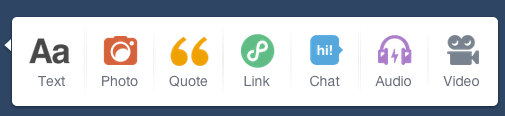 Tumblr's interface is easy to use.