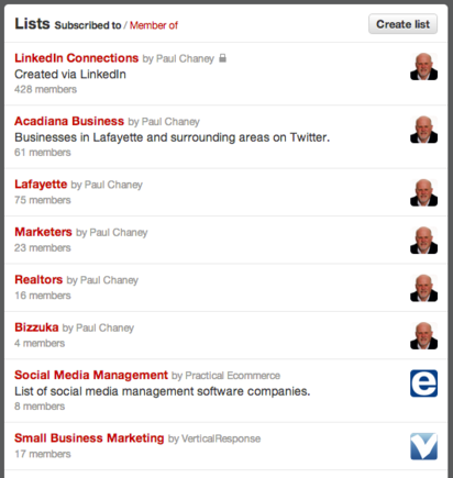 Twitter lists enable you to manage followers more efficiently.