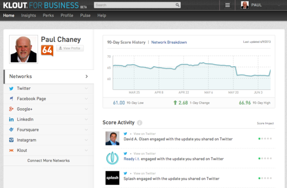 Klout for Business helps merchants identify the most influential members of their social network communities.