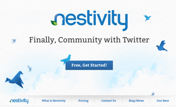 Nestivity turns a Twitter account into an online community.