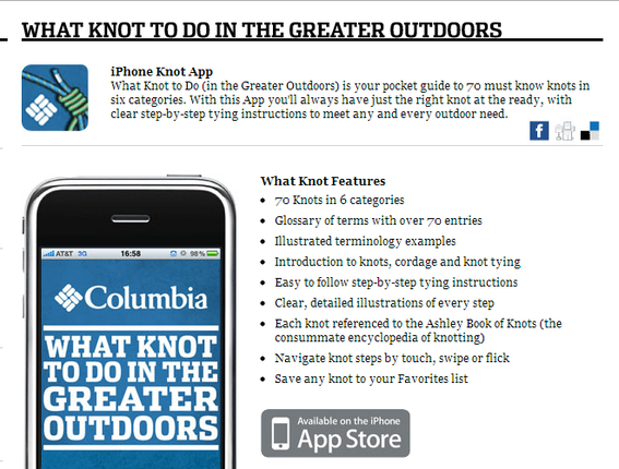 Columbia's mobile app can lead to more traffic.