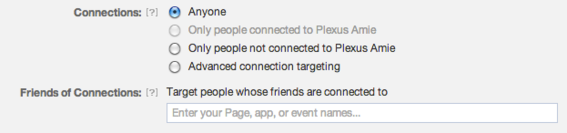 Connections is a targeting option unique to Facebook.