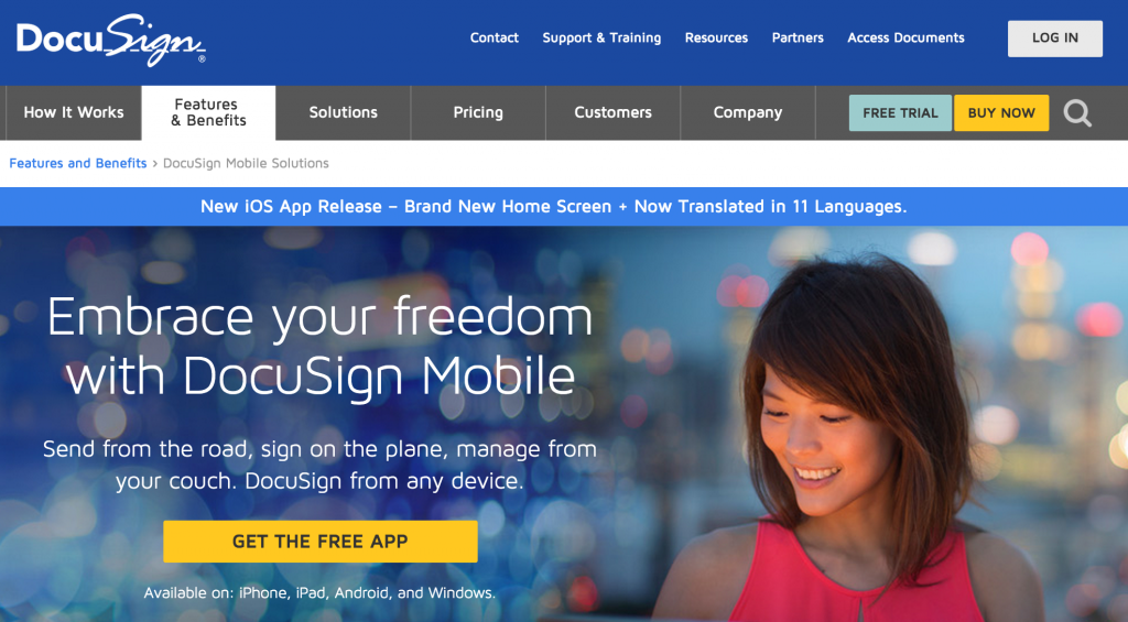 Sign documents on-the-go with DocuSign.