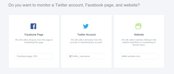 Choose additional social media accounts to monitor.