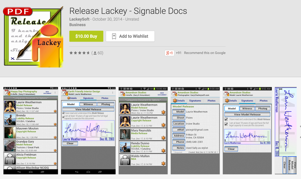 Obtain release signatures with Release Lackey.