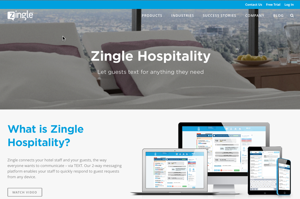 Zingle: 2-way real time text messaging via a dashboard or printer.