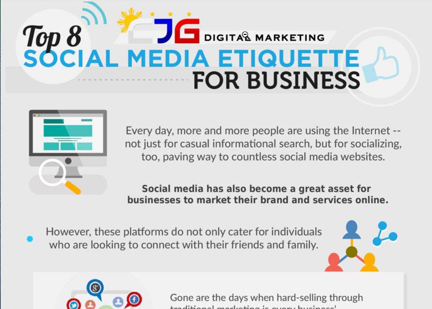 Social media etiquette for business. (Source: CJD Digital Marketing)