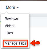 Click "Manage Tabs."