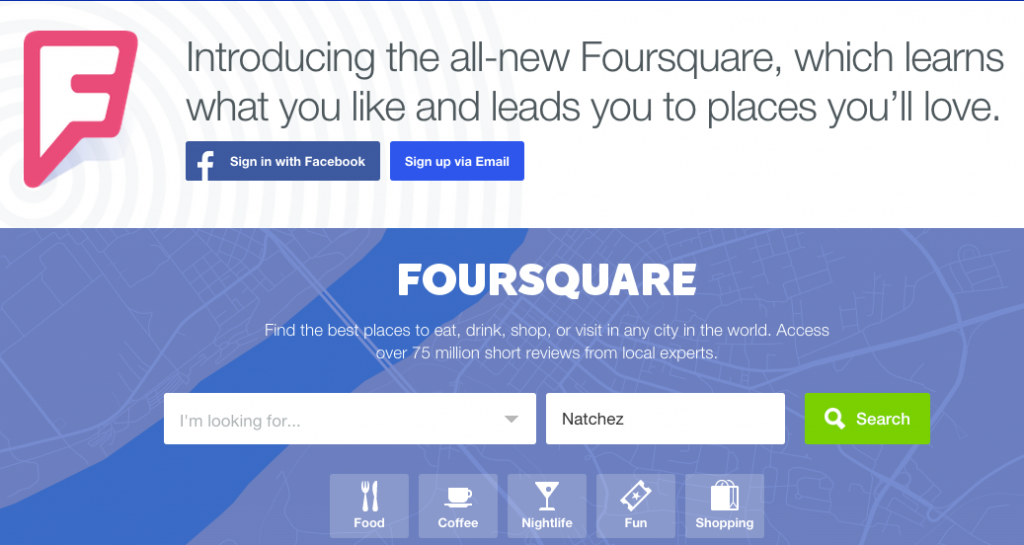 Foursquare is now a recommendation engine.