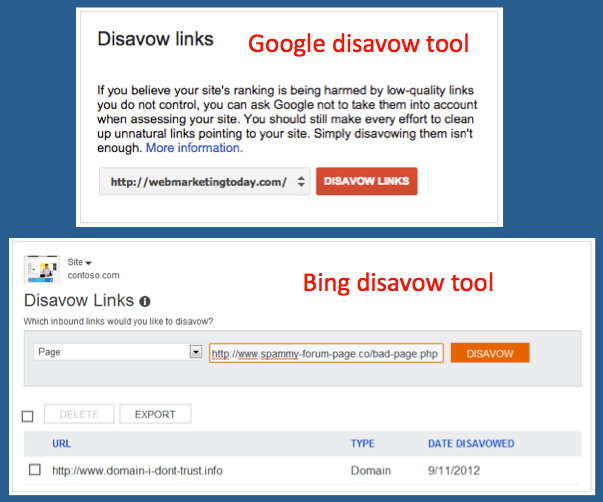 Google and Bing have tools that allow you to disavow low-quality links.