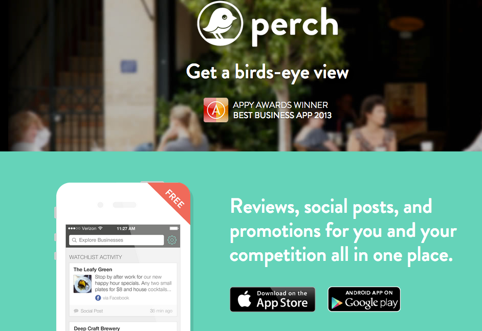 Perch gives businesses the ability to monitor competitor's marketing activities.