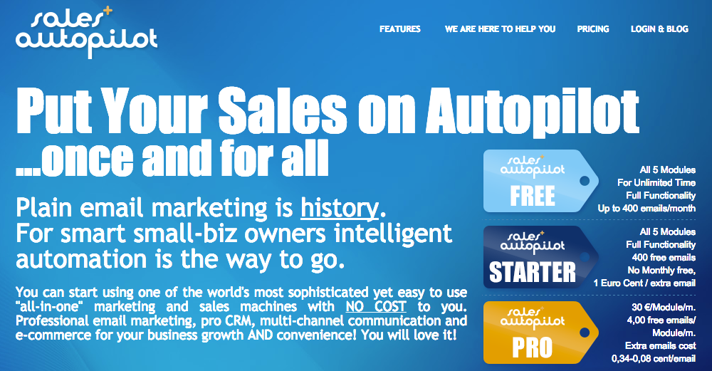 SalesAutoPilot is a marketing automation tool for ecommerce merchant use.