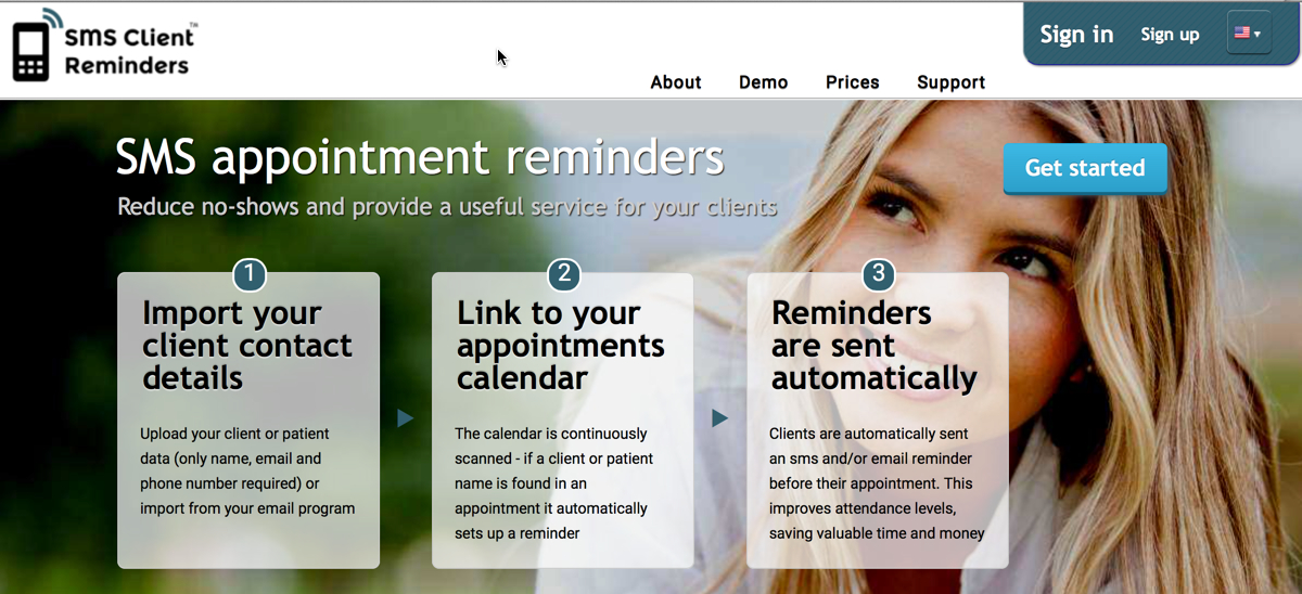 SMS Client Reminders: SMS and email reminders for individuals and all businesses.