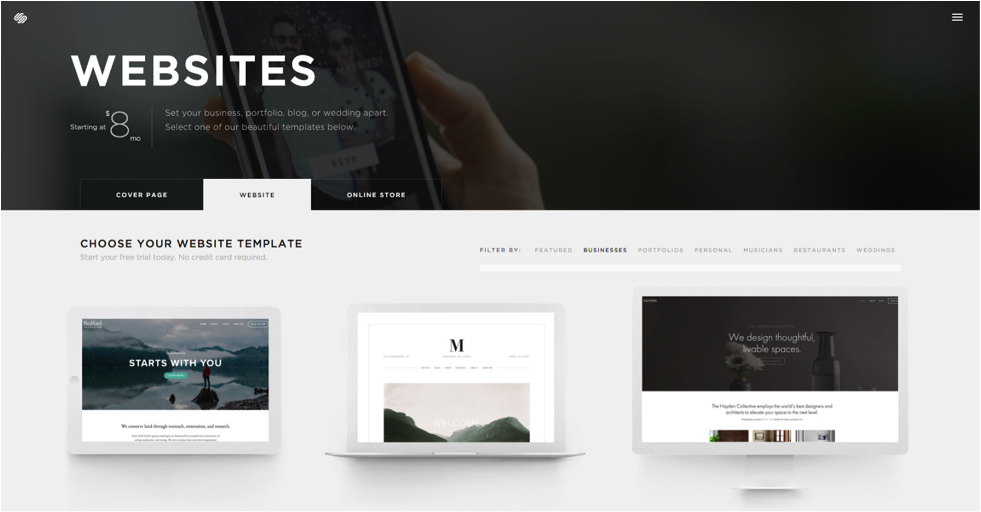 Squarespace is an easy to use website-building platform.