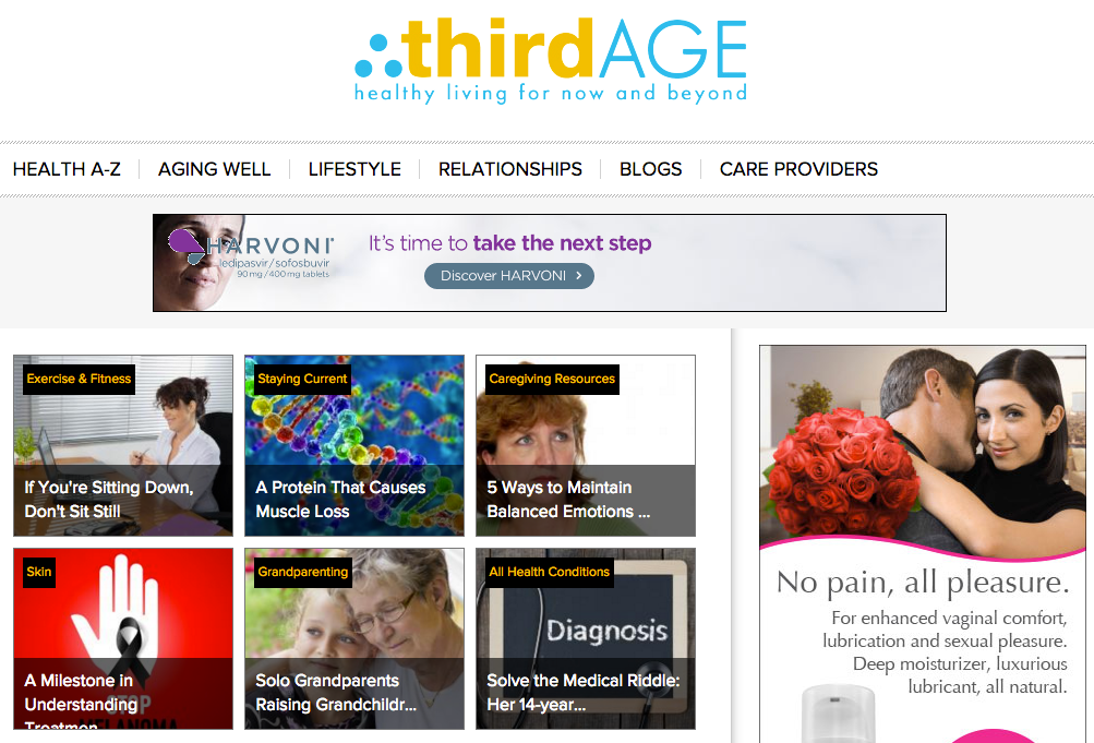 Thirdage connects Baby Boomer and Senior women around health and lifestyle issues.