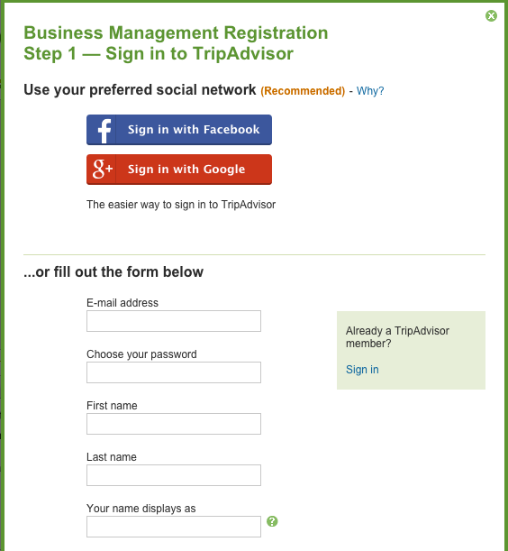 Sign in using Facebook, Google+, or register using the form. 
