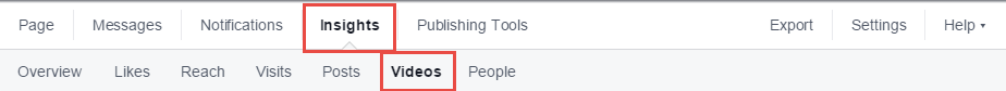 Facebook now includes a videos tab in page Insights.