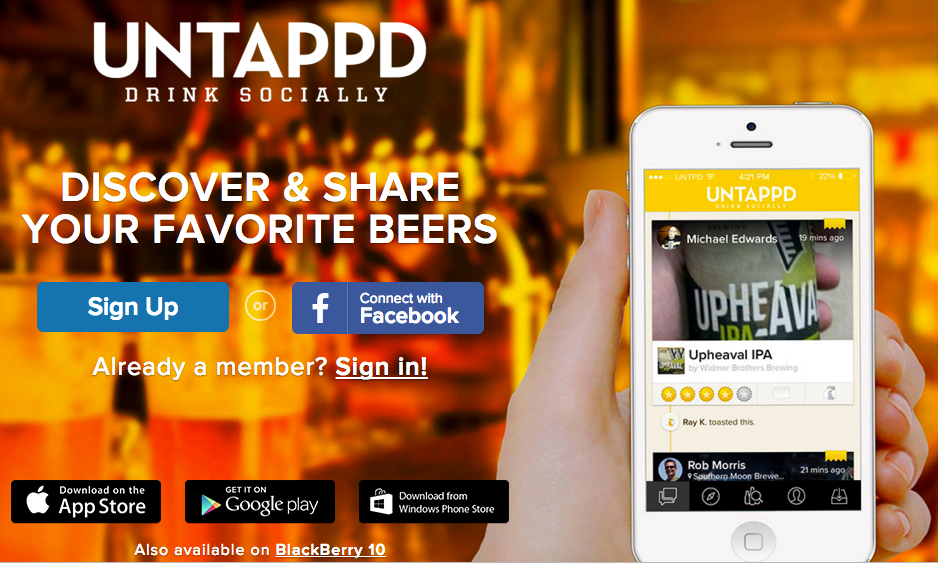 Untappd brings craft beer lovers and brewers together. 