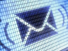 Illustration of an envelope on a computer screen
