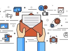 Illustration of human hands holding an envelope