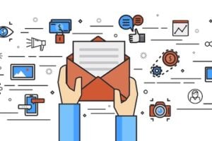 Illustration of human hands holding an envelope