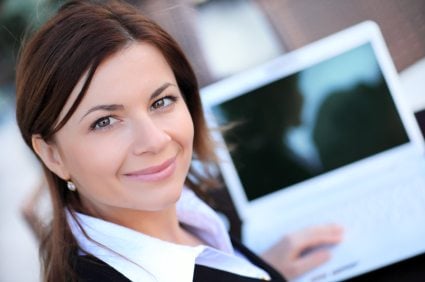 Woman with laptop