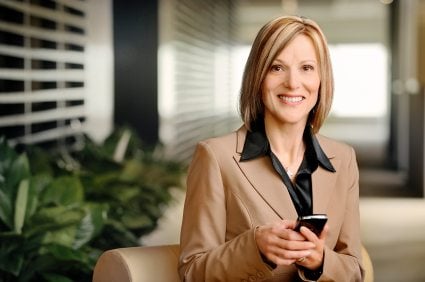 woman with nervous smile