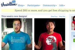 Threadless home page