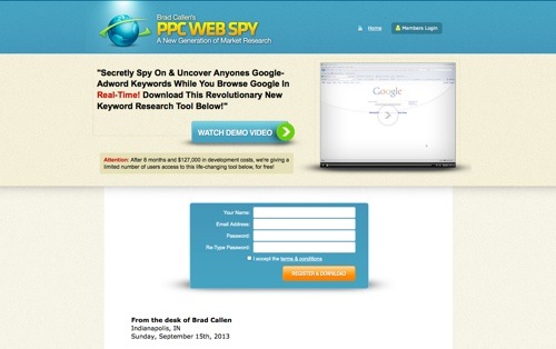PPC Web Spy Site