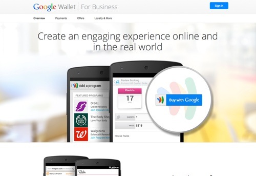 Google Wallet website