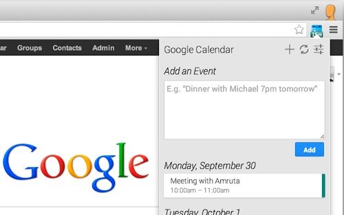 Google Calendar button