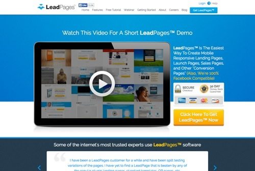 LeadPages website