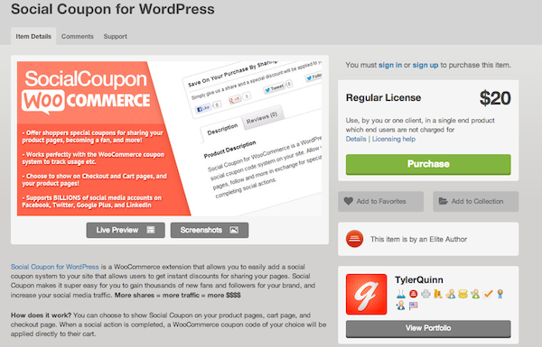 Social Coupon for WordPress