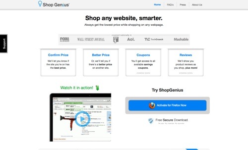 ShopGenius website