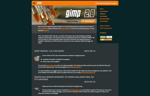 GIMP website