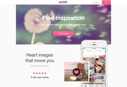 We Heart It website