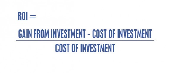 A standard ROI calculation considers gain from an investment and the cost of the investment.