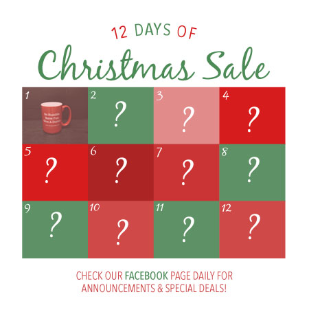 Facebook timeline post graphic featuring a Christmas sale.
