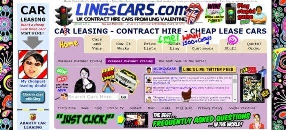 Ling's Cars uses many animated gif images.