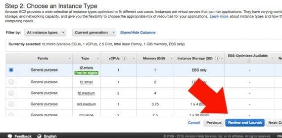 For the fastest start, you can simply review and launch the EC2 instance.