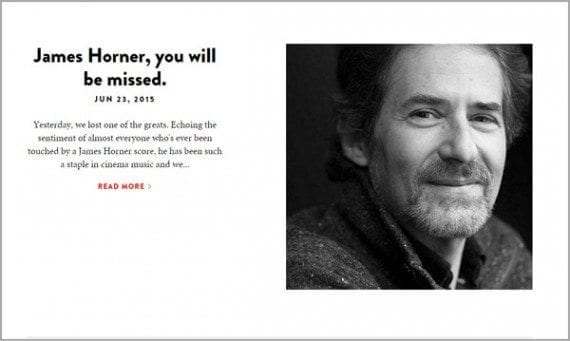Mondo published a sincere post about James Horner passing.