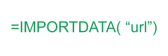 The Sheets IMPORTDATA function has just one required parameter.