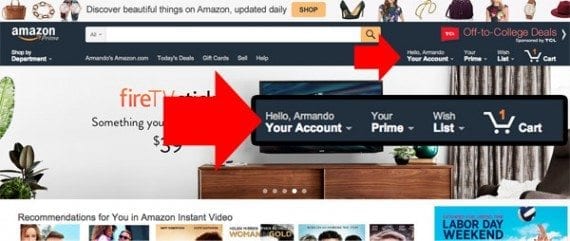 Amazon registers its users and greets them with personal recommendations. In ecommerce, registration is the best way to get to know your customers and better serve them.