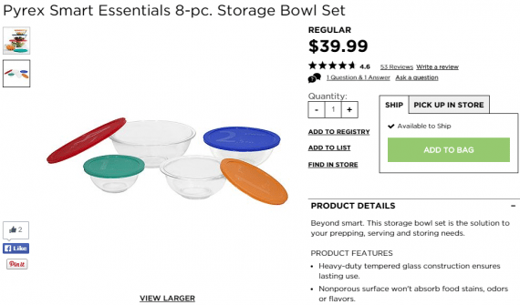 Standard manufacturer’s image. We can see it’s just a set of glass bowls with lids. Source: Kohl's.
