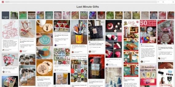 A gift idea pin board is a simple way to offer helpful content around Christmas.