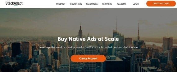 StackAdapt is a platform to distribute native ads programmatically, across many websites. 