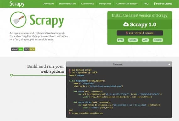 The Scrapy framework makes it relatively easy to create web spiders.