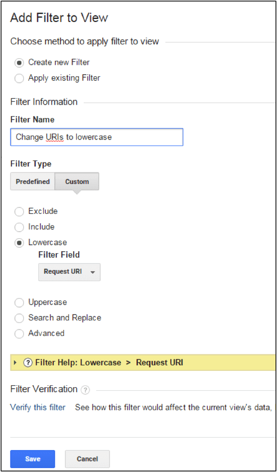 Implement a filter, to force all URLs and campaign parameters to record in lower case.