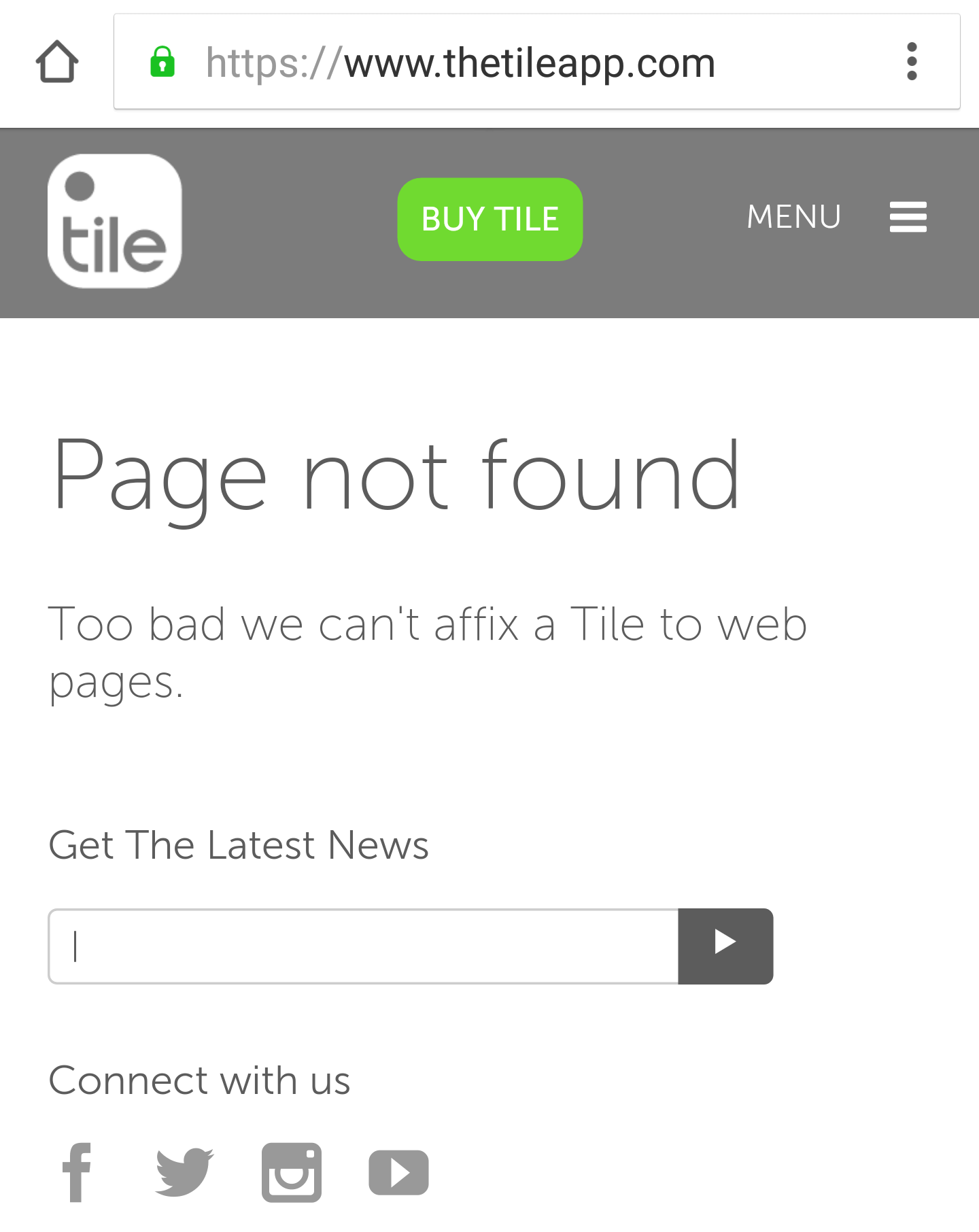 Tile's friendly error pages covers the basics, no more.